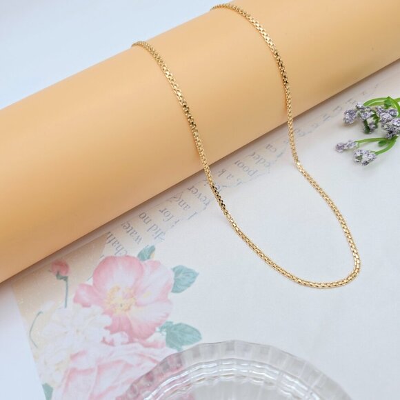 Rose Gold Plated High Shine Necklace in 50cm Classic Chain Design, XPNL0067 - Picture 4 of 12